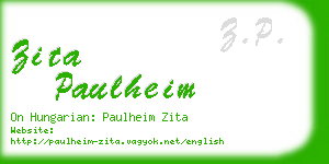 zita paulheim business card